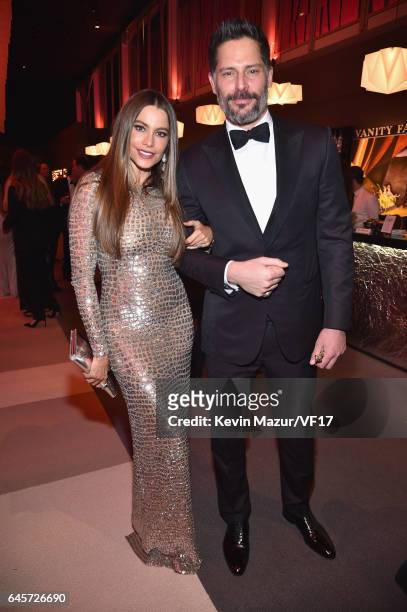 Actor sSofia Vergara and Joe Manganiello attend the 2017 Vanity Fair Oscar Party hosted by Graydon Carter at Wallis Annenberg Center for the...
