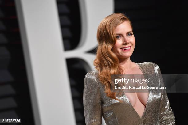 Actor Amy Adams attends the 2017 Vanity Fair Oscar Party hosted by Graydon Carter at Wallis Annenberg Center for the Performing Arts on February 26,...