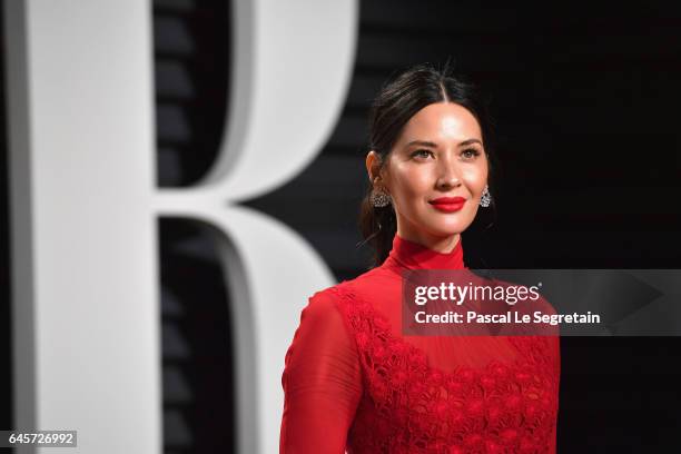 Actor Olivia Munn attends the 2017 Vanity Fair Oscar Party hosted by Graydon Carter at Wallis Annenberg Center for the Performing Arts on February...