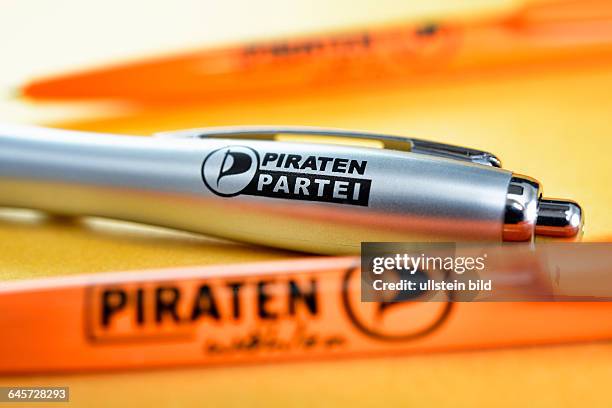 Werbe-Kugelschreiber der Piraten-Partei