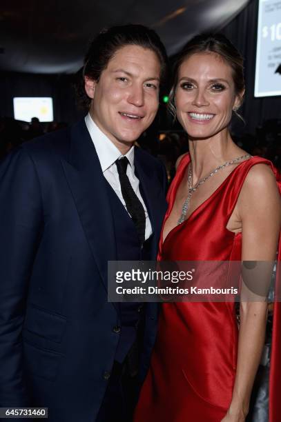 Vito Schnabel and model Heidi Klum attend the 25th Annual Elton John AIDS Foundation's Academy Awards Viewing Party at The City of West Hollywood...