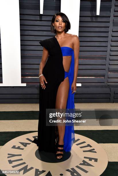 Actress Gabrielle Union attends the 2017 Vanity Fair Oscar Party hosted by Graydon Carter at Wallis Annenberg Center for the Performing Arts on...