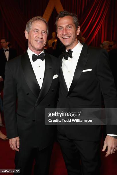 Chief Executive Officer Lionsgate Jon Feltheimer and Erik Feig, co-president Motion Picture Group at Lions Gate Entertainment attend the 89th Annual...