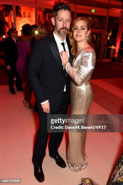 Actors Darren Le Gallo and Amy Adams attend the 2017 Vanity Fair Oscar Party hosted by Graydon Carter at Wallis Annenberg Center for the Performing...