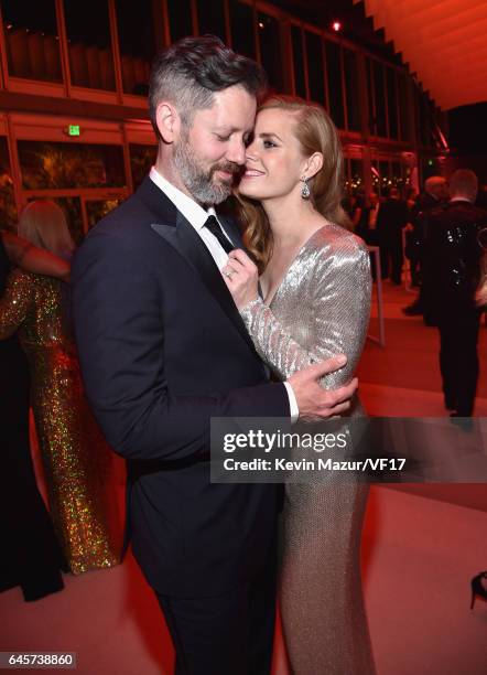 Actors Darren Le Gallo and Amy Adams attend the 2017 Vanity Fair Oscar Party hosted by Graydon Carter at Wallis Annenberg Center for the Performing...