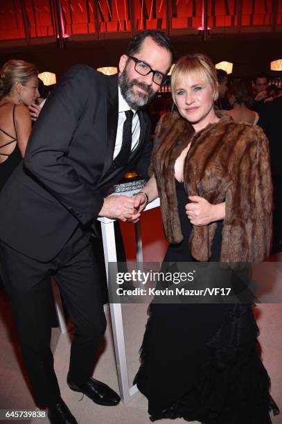 Artist Eric White and actor Patricia Arquette attends the 2017 Vanity Fair Oscar Party hosted by Graydon Carter at Wallis Annenberg Center for the...