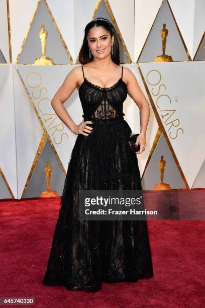 Actor Salma Hayek attends the 89th Annual Academy Awards at Hollywood & Highland Center on February 26, 2017 in Hollywood, California.