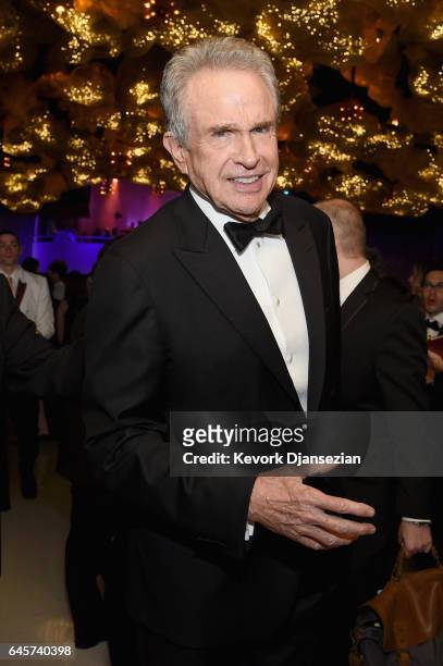 Actor Warren Beatty attends the 89th Annual Academy Awards Governors Ball at Hollywood & Highland Center on February 26, 2017 in Hollywood,...