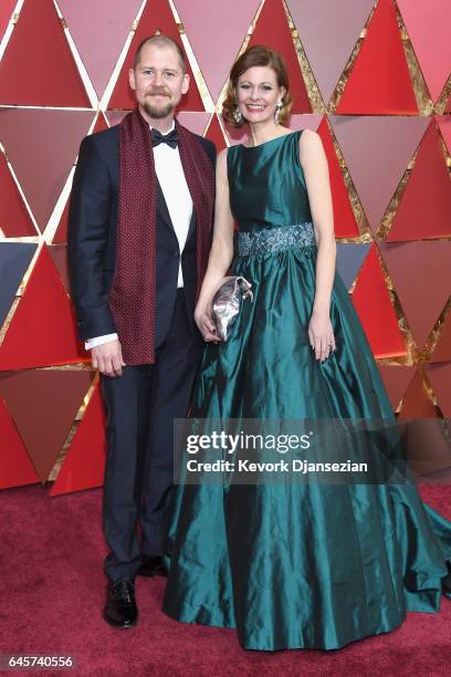 Make-up artists Love Larson and Eva von Bahr attend the 89th Annual Academy Awards at Hollywood & Highland Center on February 26, 2017 in Hollywood,...