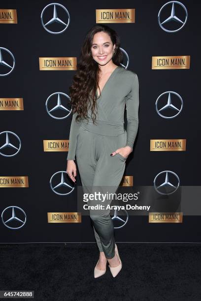 Jaclyn Betham attends the Mercedes-Benz x ICON MANN 2017 Academy Awards Viewing Party at Four Seasons Hotel Los Angeles at Beverly Hills on February...