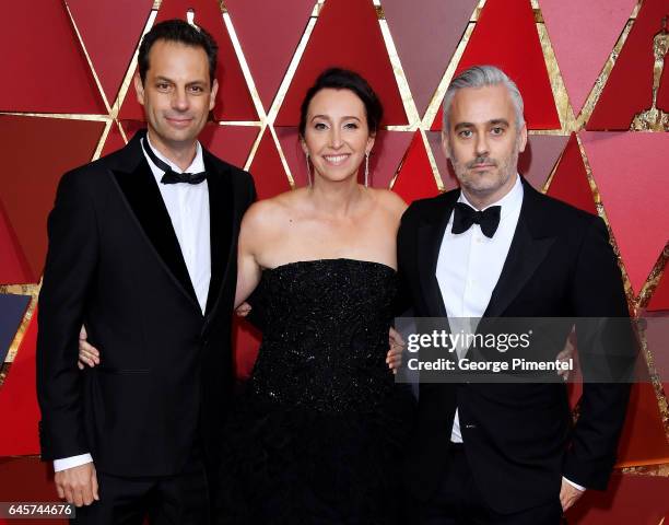 Emile Sherman, Angie Fielder, and Iain Canning attend the 89th Annual Academy Awards at Hollywood & Highland Center on February 26, 2017 in...