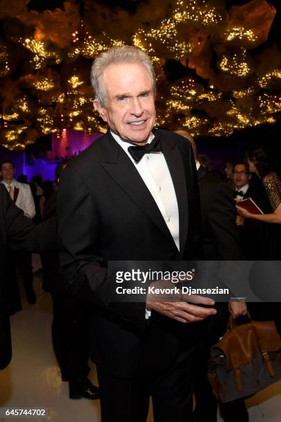 Actor Warren Beatty attends the 89th Annual Academy Awards Governors Ball at Hollywood & Highland Center on February 26, 2017 in Hollywood,...