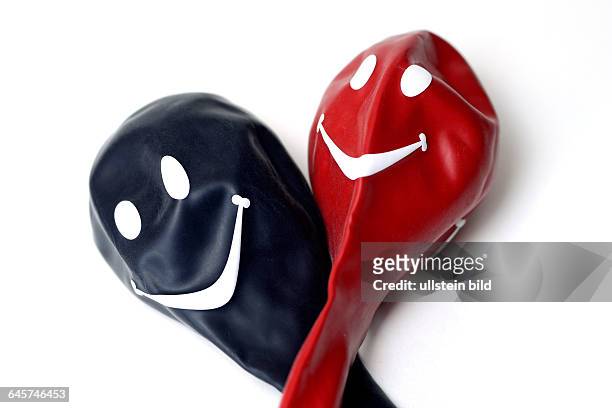 Schwarzer und roter Luftballon mit Smiley, Große Koalition