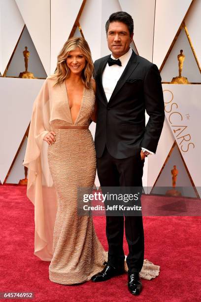 Personalities Debbie Matenopoulos and Louis Aguirre attend the 89th Annual Academy Awards at Hollywood & Highland Center on February 26, 2017 in...