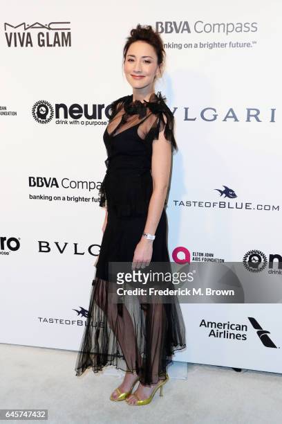 Actor Bree Turner attends the 25th Annual Elton John AIDS Foundation's Academy Awards Viewing Party at The City of West Hollywood Park on February...