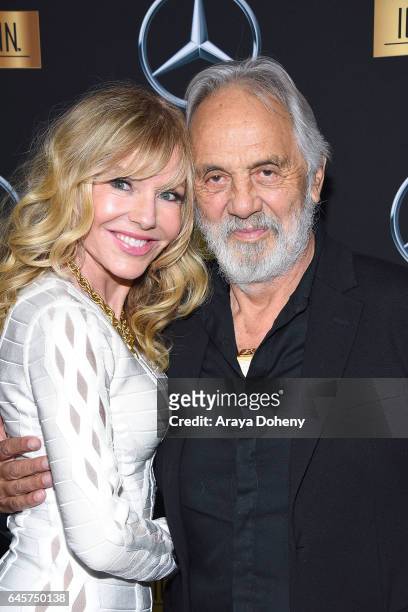 Tommy Chong and Shelby Chong attend the Mercedes-Benz x ICON MANN 2017 Academy Awards Viewing Party at Four Seasons Hotel Los Angeles at Beverly...