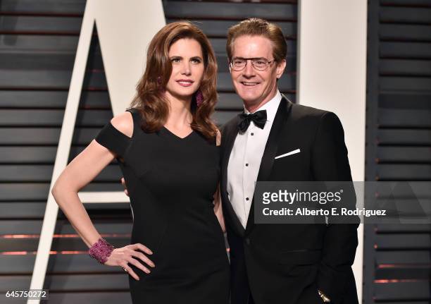 Actor Kyle MacLachlan Desiree Gruber attend the 2017 Vanity Fair Oscar Party hosted by Graydon Carter at Wallis Annenberg Center for the Performing...