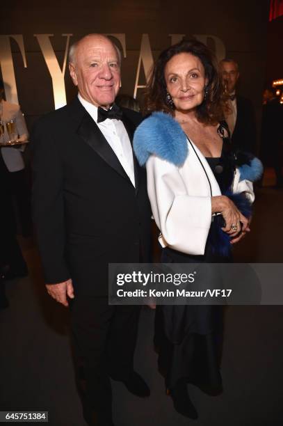 Barry Diller and Diane Von Furstenberg attend the 2017 Vanity Fair Oscar Party hosted by Graydon Carter at Wallis Annenberg Center for the Performing...