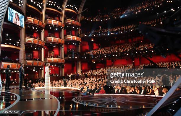 Actress Emma Stone accepts Best Actress for 'La La Land' onstage during the 89th Annual Academy Awards at Hollywood & Highland Center on February 26,...