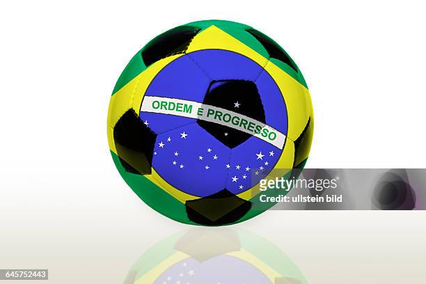 Fußball mit Fahne von Brasilien, Fußballweltmeisterschaft