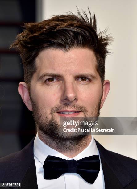Actor Adam Scott attends the 2017 Vanity Fair Oscar Party hosted by Graydon Carter at Wallis Annenberg Center for the Performing Arts on February 26,...