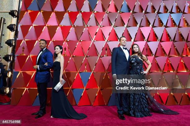 Terrence Howard, Mira Pak, Vince Vaughn, and Kyla Weber attend the 89th Annual Academy Awards at Hollywood & Highland Center on February 26, 2017 in...