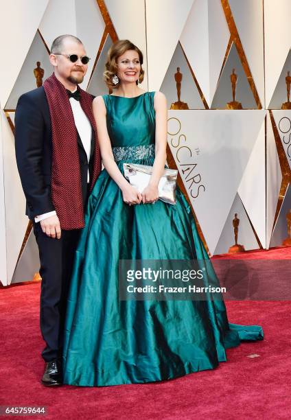 Make-up artists Love Larson and Eva von Bahr attend the 89th Annual Academy Awards at Hollywood & Highland Center on February 26, 2017 in Hollywood,...