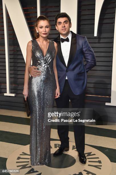 Lola Tillyaeva and Timur Tillyaev attend the 2017 Vanity Fair Oscar Party hosted by Graydon Carter at Wallis Annenberg Center for the Performing Arts...