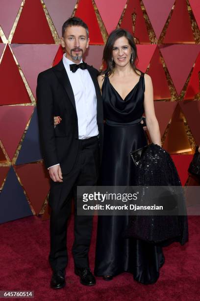 Sound mixer Stuart Wilson and guest attend the 89th Annual Academy Awards at Hollywood & Highland Center on February 26, 2017 in Hollywood,...