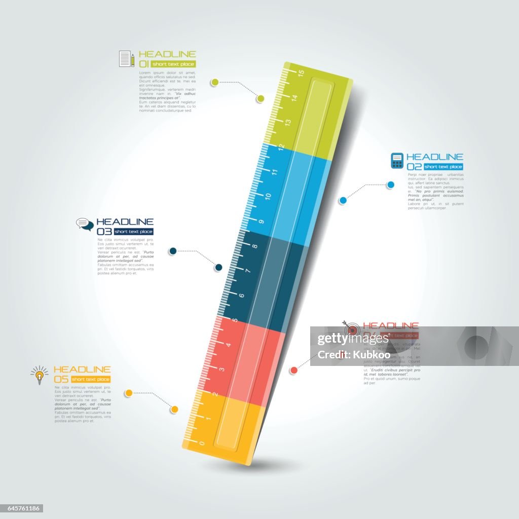 Basic Ruler Diagram Ruler Infographic Template Chart Diagram High-Res Vector Graphic ...