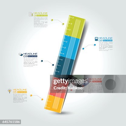 Ruler Infographic Template Chart Diagram High-Res Vector Graphic ...