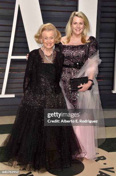 Philanthropist Barbara Davis and Nancy Davis attend the 2017 Vanity Fair Oscar Party hosted by Graydon Carter at Wallis Annenberg Center for the...