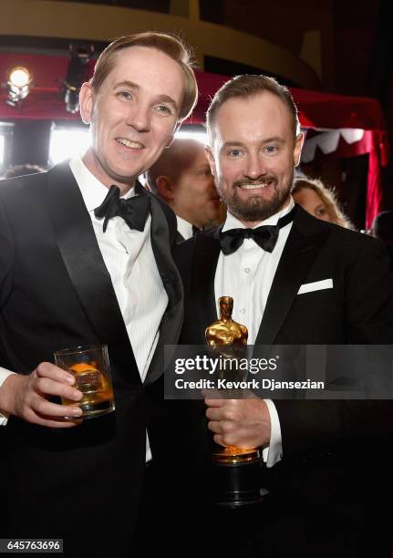 Sound engineers Robert Mackenzie and Andy Wright attend the 89th Annual Academy Awards Governors Ball at Hollywood & Highland Center on February 26,...