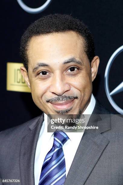 Actor Dale Godboldo attends the Annual Mercedes-Benz + ICON MANN 2017 Awards viewing party at Four Seasons Hotel Los Angeles at Beverly Hills on...