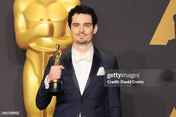 Damien Chazelle attends the 89th Annual Academy Awards - Press Room at Hollywood & Highland Center on February 26, 2017 in Hollywood, California.
