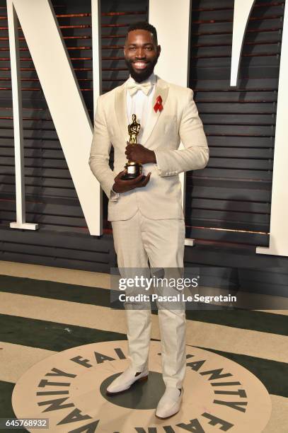 Writer Tarell Alvin McCraney attends the 2017 Vanity Fair Oscar Party hosted by Graydon Carter at Wallis Annenberg Center for the Performing Arts on...