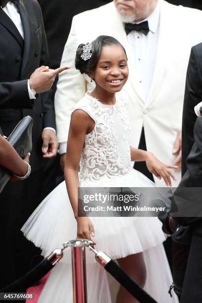 Actor Saniyya Sidney attends the 89th Annual Academy Awards at Hollywood & Highland Center on February 26, 2017 in Hollywood, California.