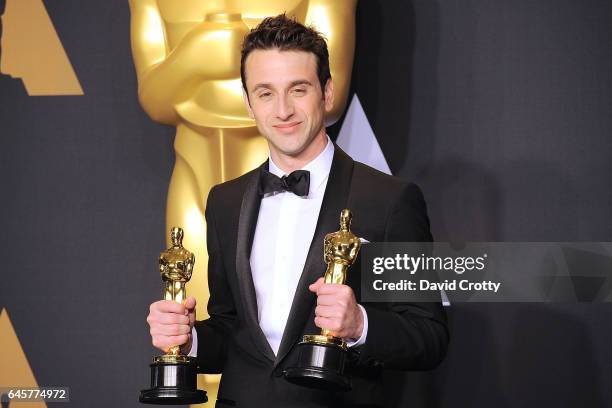 Justin Hurwitz attends the 89th Annual Academy Awards - Press Room at Hollywood & Highland Center on February 26, 2017 in Hollywood, California.