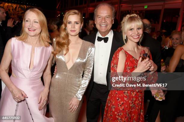 Actors Patricia Clarkson, Amy Adams, Kelsey Grammer, and Kayte Walsh attend the 2017 Vanity Fair Oscar Party hosted by Graydon Carter at Wallis...