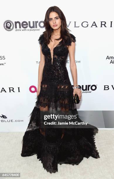 Model Bo Krsmanovic attends the 25th Annual Elton John AIDS Foundation's Academy Awards Viewing Party at The City of West Hollywood Park on February...