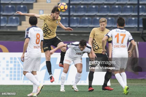 Jose Marcio Da Costa of Istanbul Medipol Basaksehir FK, Numan Curusku of Osmanlispor Futbol Kulubu, Mustafa Pektemek of Istanbul Medipol Basaksehir...