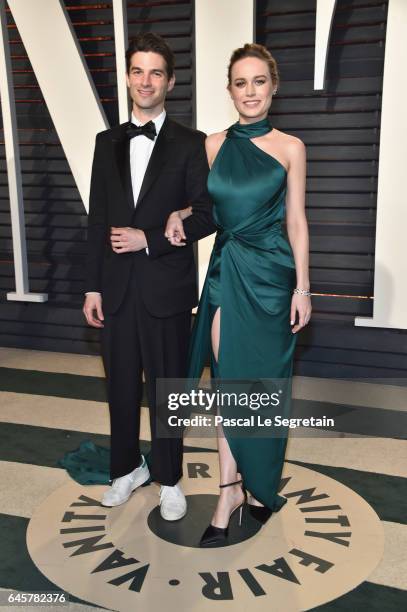Alex Greenwald and actor Brie Larson attend the 2017 Vanity Fair Oscar Party hosted by Graydon Carter at Wallis Annenberg Center for the Performing...