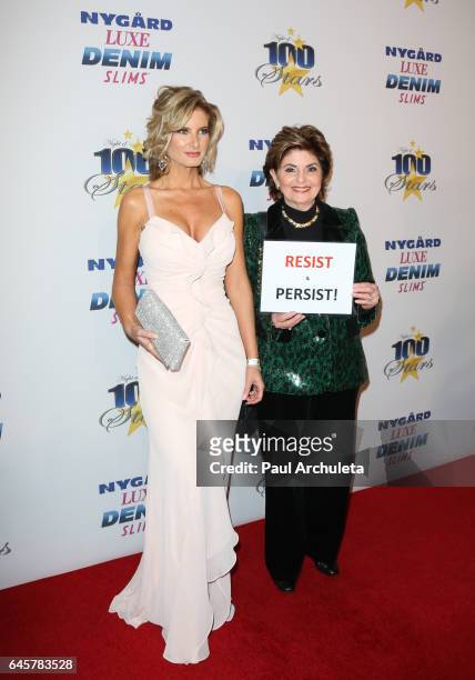 Donald Trump Accuser Summer Zervos and Lawyer Gloria Allred attend the 27th annual "Night Of 100 Stars" black tie dinner viewing gala at The Villa...