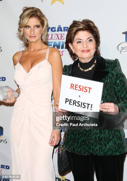 Donald Trump Accuser Summer Zervos and Lawyer Gloria Allred attend the 27th annual "Night Of 100 Stars" black tie dinner viewing gala at The Villa...