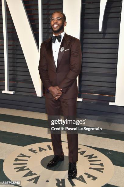 Player Chris Paul attends the 2017 Vanity Fair Oscar Party hosted by Graydon Carter at Wallis Annenberg Center for the Performing Arts on February...