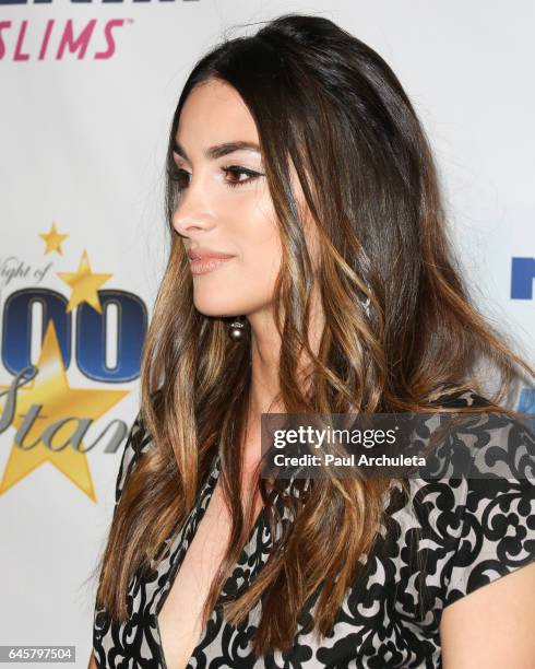 Actress Olga Safari attends the 27th annual "Night Of 100 Stars" black tie dinner viewing gala at The Villa Aurora on February 26, 2017 in Pacific...