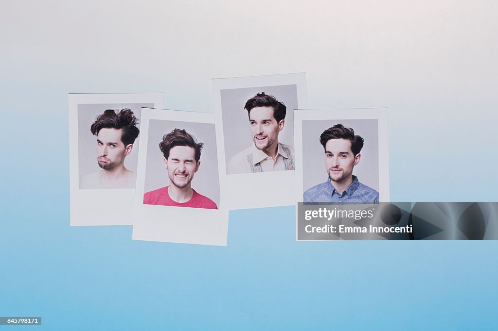 Abstract representation of man in different moods