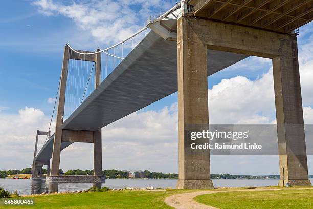 little belt bridge - funen stockfoto's en -beelden