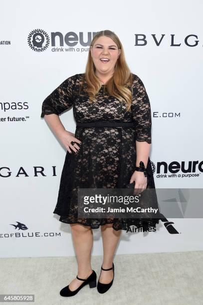Actor Ashley Fink attends the 25th Annual Elton John AIDS Foundation's Academy Awards Viewing Party at The City of West Hollywood Park on February...