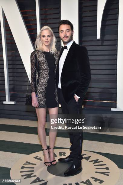 Actor Jack Huston and Shannan Click attend the 2017 Vanity Fair Oscar Party hosted by Graydon Carter at Wallis Annenberg Center for the Performing...